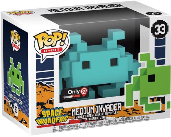 Medium Invader Turquoise – 8-bit