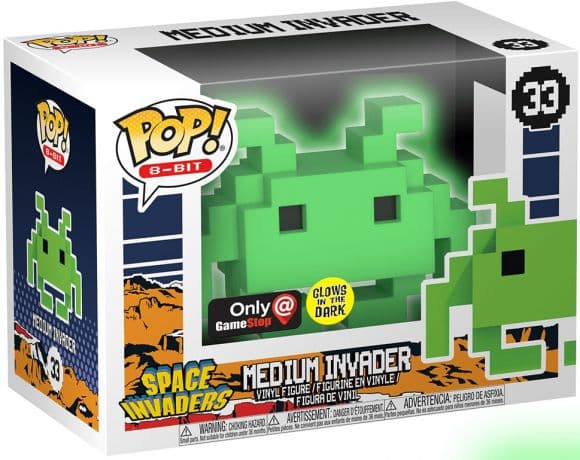Medium Invader Vert – Brillant dans le noir & 8-bit