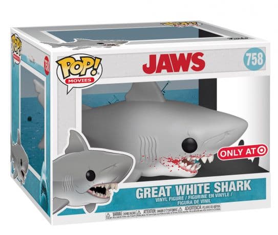 Grand requin blanc avec sang – 15 cm