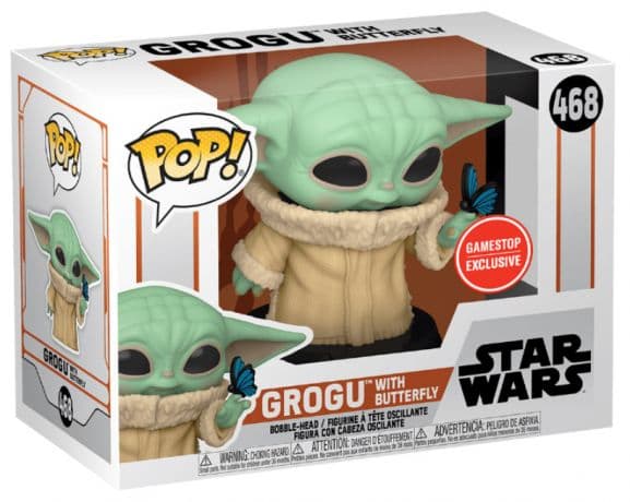 Grogu avec papillon