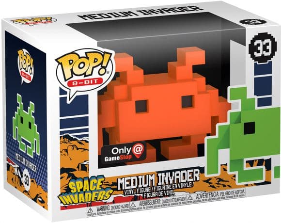 Medium Invader Orange – 8-bit