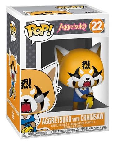 Aggretsuko avec tronçonneuse