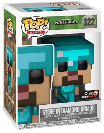 Steve avec Armure en Diamant Bleue