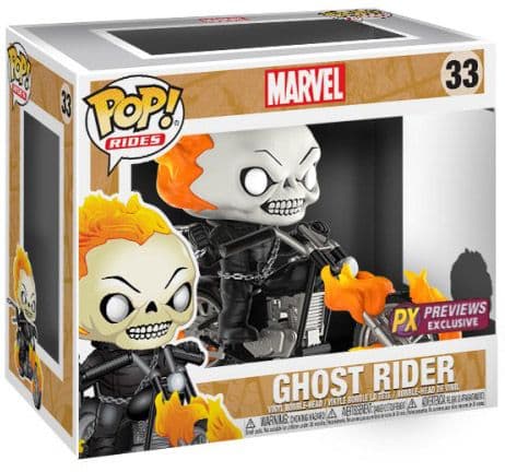 Ghost Rider sur sa moto