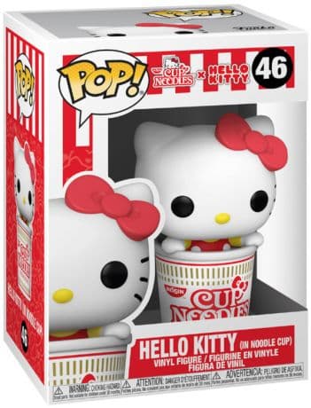 Hello Kitty dans une tasse de nouilles