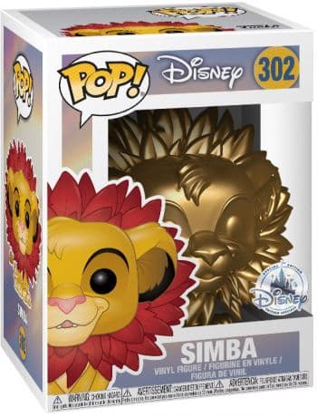 Simba avec Crinière de Feuilles – Or