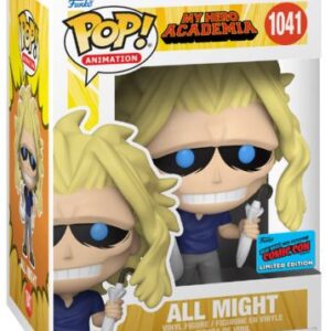 All Might avec sac et parapluie