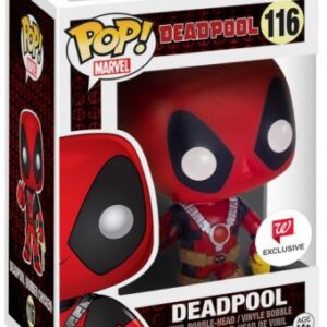 Deadpool avec un poulet en caoutchouc