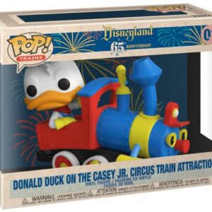 Donald Duck sur l'attraction de train du cirque Casey Jr.