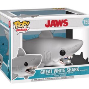 Grand requin blanc avec réservoir de plongée - 15 cm