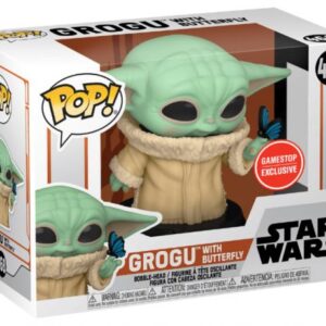 Grogu avec papillon