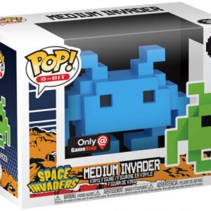 Medium Invader Bleu - 8-bit