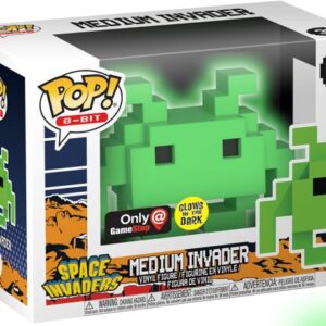 Medium Invader Vert - Brillant dans le noir & 8-bit