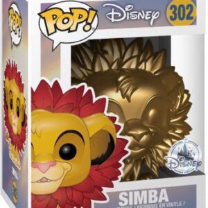 Simba avec Crinière de Feuilles - Or