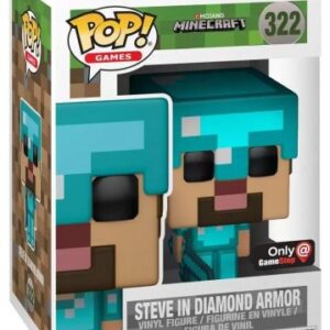 Steve avec Armure en Diamant Bleue