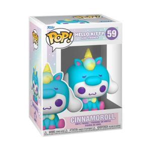 Funko Pop Cinnamoroll, mascotte Sanrio souriante en boîte de présentation