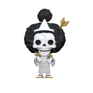 Funko Pop Brook en vinyle présentée dans sa boîte-fenêtre One Piece