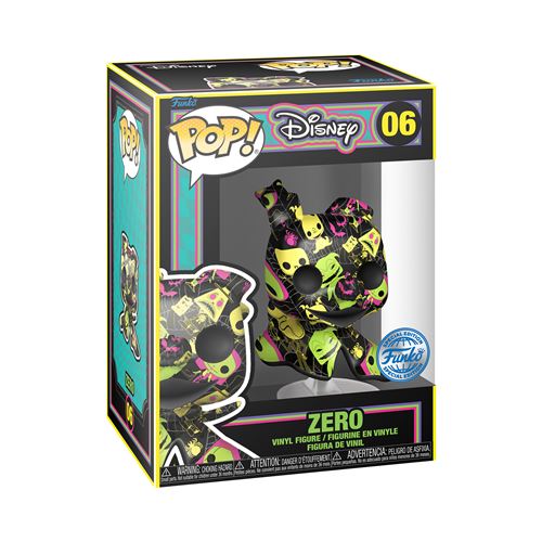 Figurine Funko Pop Artist Series Disney The Nightmare Before Christmas Black Light Zero Exclusivité