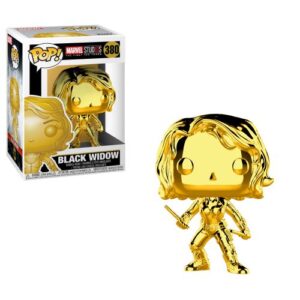 Funko Pop Black Widow au fini chrome dans son format bobble Marvel