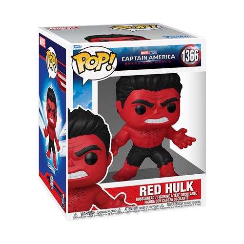 Figurine Funko Pop Captain America Brave New World Red Hulk Rouge et Noir