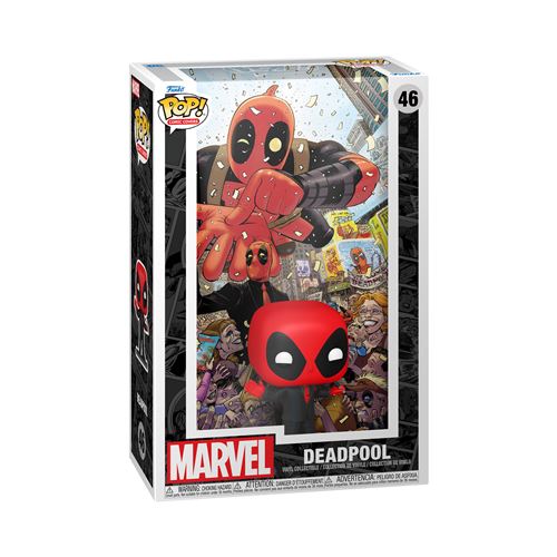 Figurine Funko Pop Comic Cover Marvel Deadpool in Black Suit