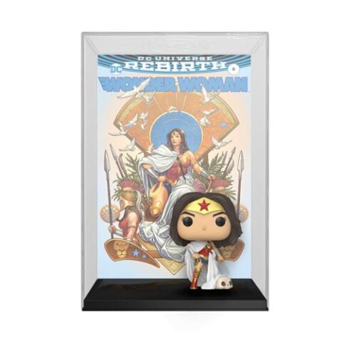 Figurine Funko Pop Comic Cover Wonder Woman 80th on throne