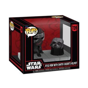 Funko Pop Deluxe Kylo Ren associé au casque emblématique de Dark Vador