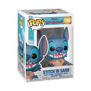 Funko Pop Disney Stitch présenté dans son thème de sable, pour collectionneurs Disney
