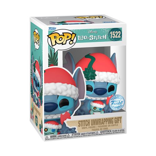 Figurine Funko Pop Disney Stitch unwrapping gift