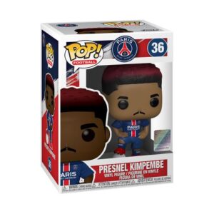Funko Pop Presnel Kimpembe, figurine de football associée au Paris Saint-Germain