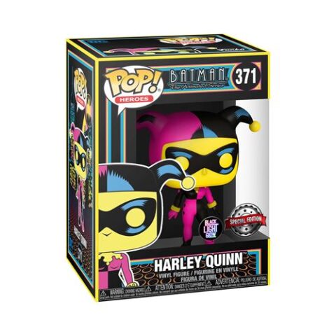 Figurine Funko Pop Heroes DC Harley Quinn Black Light Exclusivité