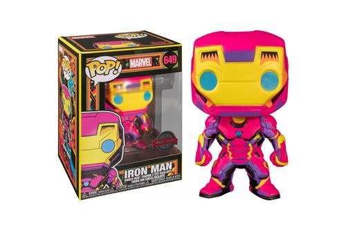 Figurine Funko Pop Marvel Black Light Iron Man Exclusivité Fnac
