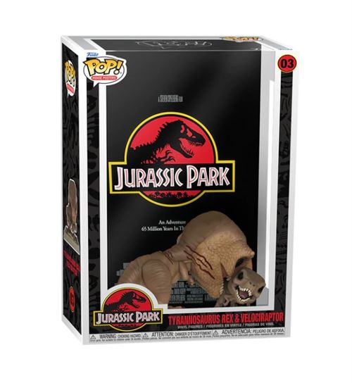 Figurine Funko Pop Movie Poster Jurassic Park Tyrannosaurus rex and Velociraptor