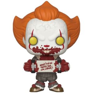 Funko Pop Pennywise de IT Chapter 2 associé à un skateboard