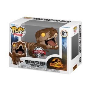 Funko Pop Jurassic World Atrociraptor Red, figurine de dinosaure de collection
