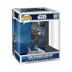 Funko Pop Rides Mandalorian & Grogu Deluxe en pose de collection Star Wars