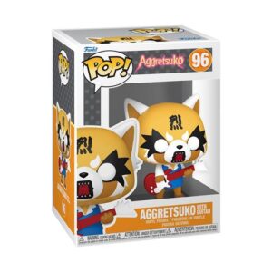 Funko Pop Aggretsuko représentée avec une guitare, figurine de collection Sanrio