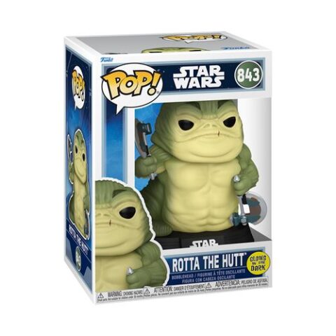 Figurine Funko Pop Star Wars Mandalorian & Grogu S2 Rotta The Hutt Glows In The Dark