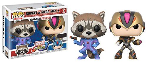 Funko – Figurine Marvel Vs Capcom – 2-Pack Rocket Vs Megaman X Exclu Pop 10cm – 0889698227841