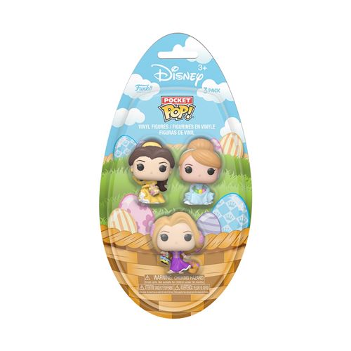 Pack 3 Figurines Funko Pop Egg pocket Disney Princess Pâques