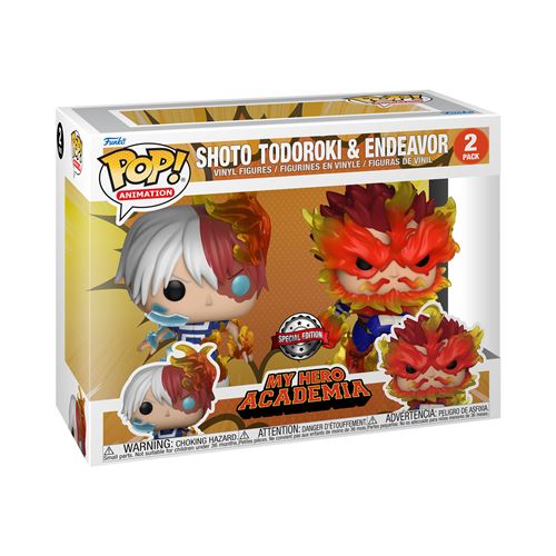 Pack Figurines Funko Pop Animation My Hero Academia 2 Shoto Todoroki and Endeavor