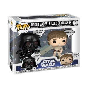 Pack Funko Pop Star Wars réunissant Darth Vader et Luke Skywalker